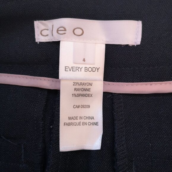 Cleo Everybody NWOT Ladies Navy Straight Leg Dress Pants - Picture 3 of 10
